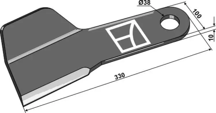 Messer 330mm, rechts